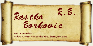 Rastko Borković vizit kartica
